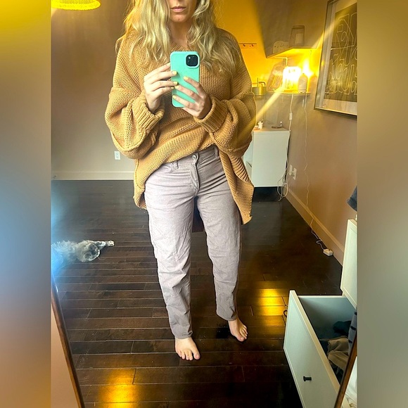 American Eagle Outfitters old Pink Corduroy Pants - Picture 1 of 5
